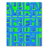 Blue and Teal Vibrant City Streets Kids Play Rug