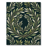 Olive Leaf Wreath Area Rug