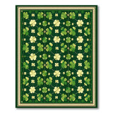 Emerald Shamrock Clover Pattern Area Rug