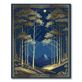 Golden Aspen Forest Night Sky Rug