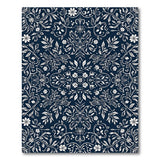 Navy Blue Intricate Floral Vintage Area Rug