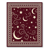 Starry Moons Red Persian Area Rug
