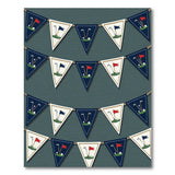 Navy Golf Pennant Bunting Area Rug