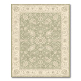 Sage Green Floral Vintage Area Rug