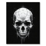 Geometric Skull Black White Area Rug