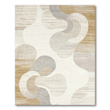 Abstract Neutral Blob Area Rug