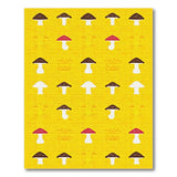 Whimsical Yellow Mushroom Cartoon Area Rug