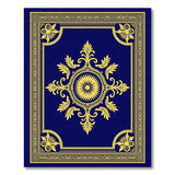 Traditional Persian Ornate Navy Blue and Gold Medallion Area Rug
