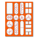 Bold Red Line Geometric Area Rug