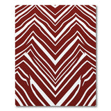 Bold Red Chevron Zigzag Area Rug