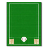 Kids Cartoon Green Baseball Field Kids Area Rug
