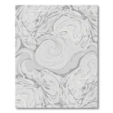 Swirling Grey Marble Abstract Area Rug