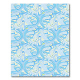Teal Abstract Swirl Figure Area Rug