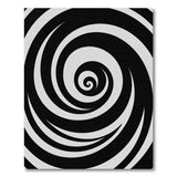 Hypnotic Black White Spiral Area Rug