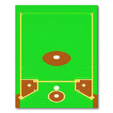 Pixelated Baseball Field Area Rug
