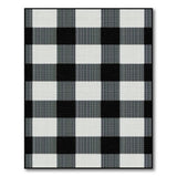 Black White Buffalo Check Rustic Farmhouse Area Rug