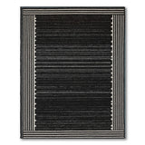 Black White Framed Geometric Stripe Rug