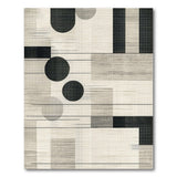 Modern Geometric Black Grey Area Rug