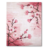 Pink Floral Vintage Blush Pink Cherry Blossom Area Rug