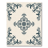 Ornate Navy on Beige Traditional Rug