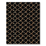 Black Gold Chain Link Geometric Area Rug
