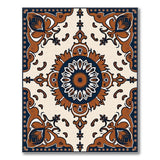 Navy Terracotta Mandala Persian Area Rug