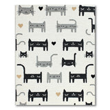 Cute Cartoon Cats Hearts Area Rug
