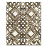 Cream Beige Geometric Lattice Area Rug