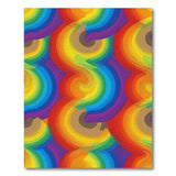 Vivid Rainbow Swirl Abstract Area Rug