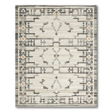 Grey Beige Heritage Tribal Area Rug