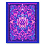 Vibrant Purple Mandala Boho Area Rug