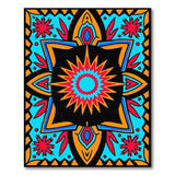 Vibrant Starburst Heritage Tribal Area Rug