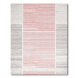 Pink Grey Vertical Striped Area Rug