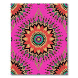 Vibrant Pink Mandala Floral Boho Area Rug