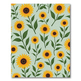 Floral Vintage Yellow Vibrant Sunflower Meadow Area Rug