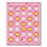 Pink Cheerful Pink Daisy Floral Area Rug