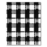 Black and White Bold Black White Checkered Plaid Area Rug
