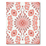 Pink Hibiscus Floral Vintage Area Rug