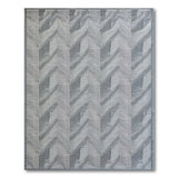 Modern Grey Chevron Geometric Rug