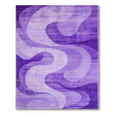 Abstract Area Purple Abstract Wave Area Rug