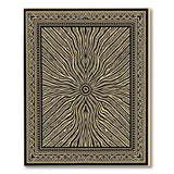 Black Beige Radiant Tribal Area Rug