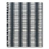 Black White Striped Woven Kilim Rug