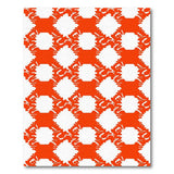 Bold Red Geometric Lattice Geometric Modern Area Rug