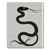 Coiled Snake Silhouette Area Rug