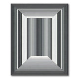 Geometric Modern Black White Geometric Tunnel Illusion Area Rug