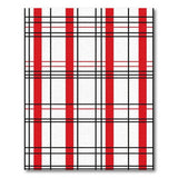 Bold Red Black Grid Plaid Area Rug