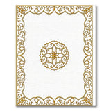 Gold and Silver Elegant Gold Ornate Persian Border Rug