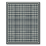Black White Gingham Check Area Rug