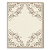 Border Ornate Floral Border Area Rug