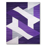 Purple Geometric Interlock Area Rug